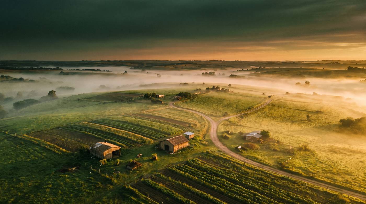 Campo al amanecer